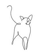 Egy vonalas cica vászonkép, poszter vagy falikép