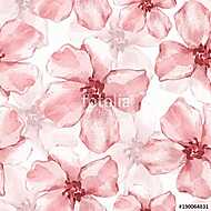Floral seamless pattern. Watercolor background with delicate fl vászonkép, poszter vagy falikép