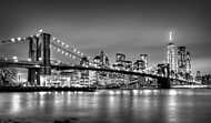Brooklyn híd alkonyatkor, New York City. vászonkép, poszter vagy falikép
