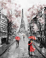 Franciaország Párizsi kép (olajfestmény reprodukció) vászonkép, poszter vagy falikép