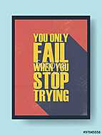 Üzleti motivációs poszter a vintag sikere és kudarca miatt vászonkép, poszter vagy falikép