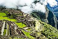 Machu Picchu, az ősi inka város Andoknál, Peru vászonkép, poszter vagy falikép