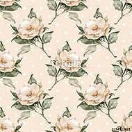 Floral seamless pattern, watercolor flowers vászonkép, poszter vagy falikép