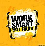 Work Smart Not Hard. Inspiring Creative Motivation Quote Poster Template. Vector Typography Banner Design vászonkép, poszter vagy falikép