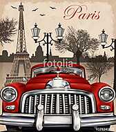 Paris retro poster vászonkép, poszter vagy falikép