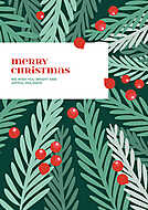 Merry Christmas poszter grafika magyallal vászonkép, poszter vagy falikép