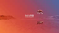 Perseverance Mars Rover Landolás (Gradient Illustration) vászonkép, poszter vagy falikép