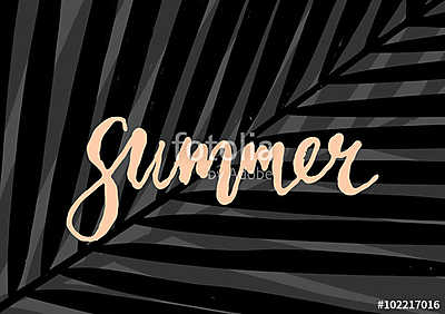 Summer Poster Design (keretezett kép) - vászonkép, falikép otthonra és irodába