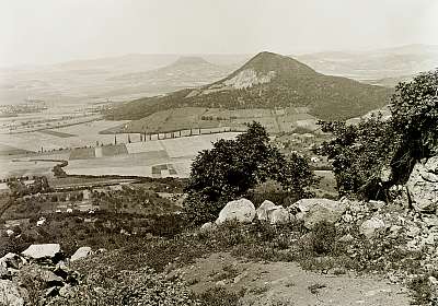 Kilátás a Badacsonyról 1934 (keretezett kép) - vászonkép, falikép otthonra és irodába