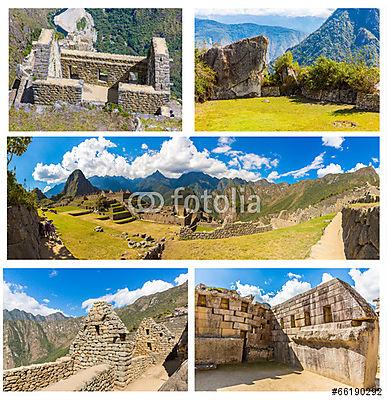 Rejtélyes város - Machu Picchu, Peru, Dél-Amerika. (bögre) - vászonkép, falikép otthonra és irodába