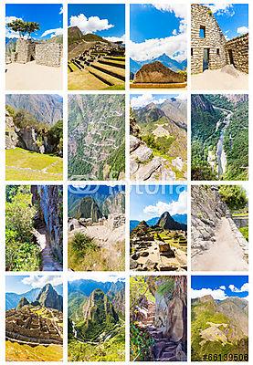 Rejtélyes város - Machu Picchu, Peru, Dél-Amerika (vászonkép óra) - vászonkép, falikép otthonra és irodába