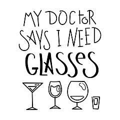 My doctor says I need glasses - A doktorom szerint (szem)üvegekre van szükségem (keretezett kép) - vászonkép, falikép otthonra és irodába