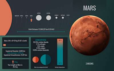 Mars boylgó - infografika (bögre) - vászonkép, falikép otthonra és irodába