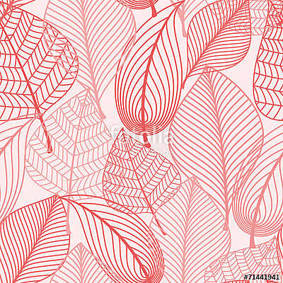 Autumn leaves seamless background pattern (fotótapéta) - vászonkép, falikép otthonra és irodába