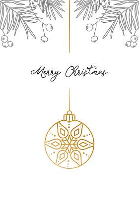 Elegáns minimalista karácsonyi grafika 3. (keretezett kép) - vászonkép, falikép otthonra és irodába