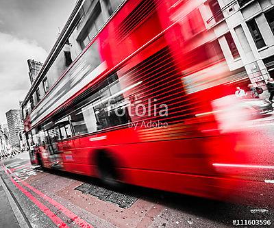 Elsuhanó Double Decker, London (többrészes kép) - vászonkép, falikép otthonra és irodába