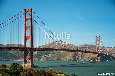 Golden Gate, San Francisco (keretezett kép) - vászonkép, falikép otthonra és irodába
