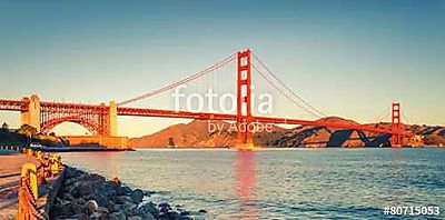 Golden Gate híd (keretezett kép) - vászonkép, falikép otthonra és irodába