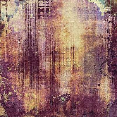 Grunge old texture as abstract background. With different color patterns: yellow (beige); brown; purple (violet); pink (többrészes kép) - vászonkép, falikép otthonra és irodába
