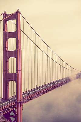 Golden Gate Fog (fotótapéta) - vászonkép, falikép otthonra és irodába