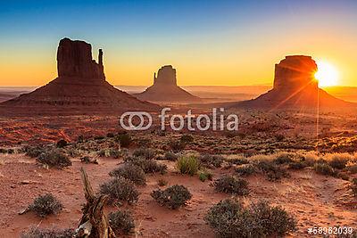 Monument Valley twilight, AZ, USA (fotótapéta) - vászonkép, falikép otthonra és irodába