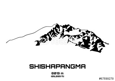 A Mt. Sisapangma (keretezett kép) - vászonkép, falikép otthonra és irodába