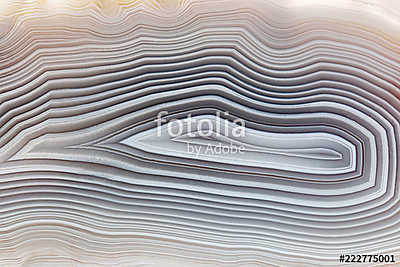 Amazing Banded Agate Crystal cross section as a background. Natural light translucent agate crystal surface, Gray abstract expre (keretezett kép) - vászonkép, falikép otthonra és irodába