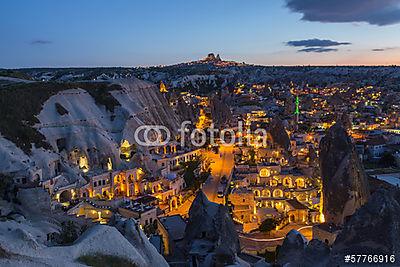 Cappadocia, Törökország tájképe (keretezett kép) - vászonkép, falikép otthonra és irodába