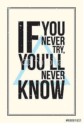Inspiráció motivációs plakát. Grunge stílus (keretezett kép) - vászonkép, falikép otthonra és irodába