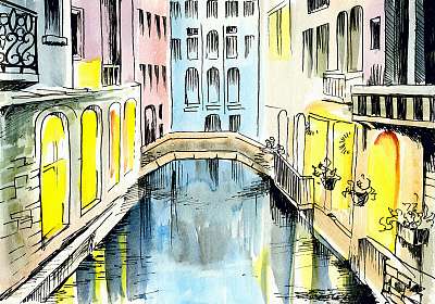 Híd Velencében (fotótapéta) - vászonkép, falikép otthonra és irodába