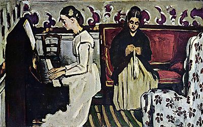Lány a zongoránál (többrészes kép) - vászonkép, falikép otthonra és irodába