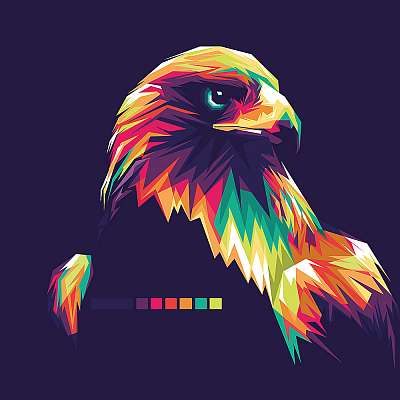 Eagle Vector Pop Art Illustration (fotótapéta) - vászonkép, falikép otthonra és irodába