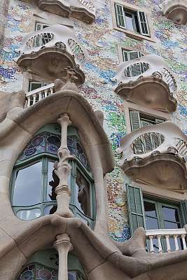 Casa Batllo (vászonkép óra) - vászonkép, falikép otthonra és irodába