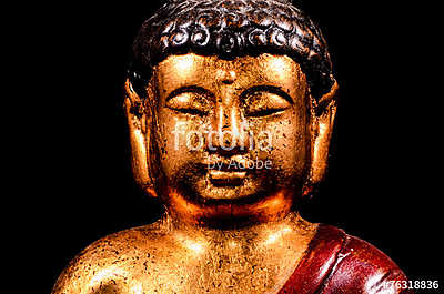 Oriental Buddist Statue Isolated (fotótapéta) - vászonkép, falikép otthonra és irodába