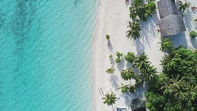 Amazing bird eyes view in Maldives (vászonkép óra) - vászonkép, falikép otthonra és irodába