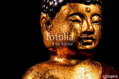 Oriental Buddist Statue Isolated (poszter) - vászonkép, falikép otthonra és irodába