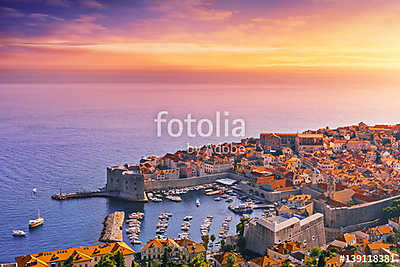 Sunset in Dubrovnik (fotótapéta) - vászonkép, falikép otthonra és irodába