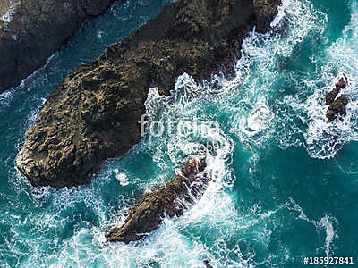 Aerial View of the Pacific Ocean and California Coast (többrészes kép) - vászonkép, falikép otthonra és irodába