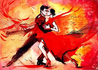tango (többrészes kép) - vászonkép, falikép otthonra és irodába