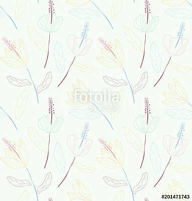 flower pattern background (poszter) - vászonkép, falikép otthonra és irodába