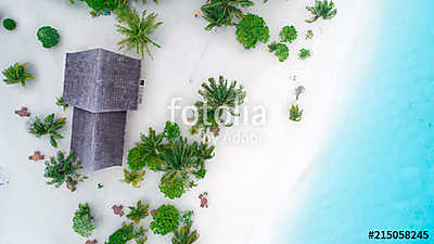 Amazing bird eyes view in Maldives (fotótapéta) - vászonkép, falikép otthonra és irodába