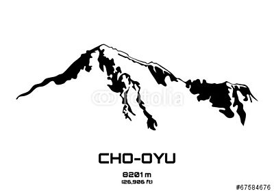 A Cho Oyu vázlata (poszter) - vászonkép, falikép otthonra és irodába