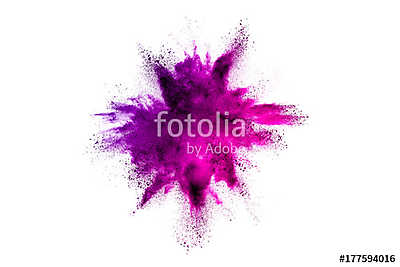 Explosion of colored powder on white background (fotótapéta) - vászonkép, falikép otthonra és irodába