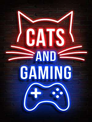 Cats and gaming (poszter) - vászonkép, falikép otthonra és irodába