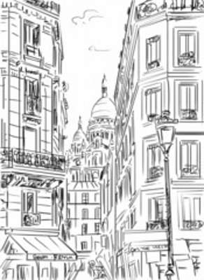 Párizsi utcák 4. (többrészes kép) - vászonkép, falikép otthonra és irodába