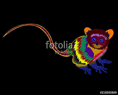 Colorful Animal Pop Art Poster Illustration Graphic Design (fotótapéta) - vászonkép, falikép otthonra és irodába