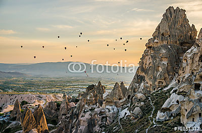 A hőlégballon fesztivál hajnala Cappadocia (poszter) - vászonkép, falikép otthonra és irodába