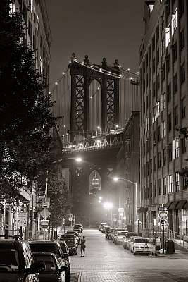 Manhattan Bridge (keretezett kép) - vászonkép, falikép otthonra és irodába