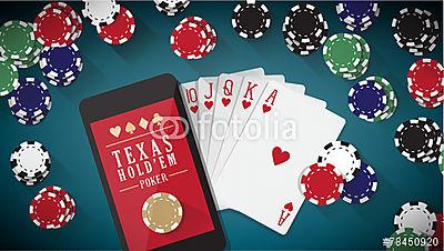 Hold'em póker banner (poszter) - vászonkép, falikép otthonra és irodába