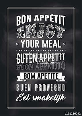 Bon appétit-4 (poszter) - vászonkép, falikép otthonra és irodába